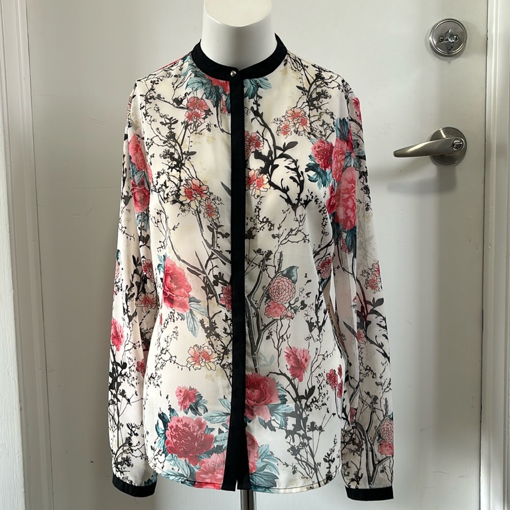 Suzy Shier sheer blouse